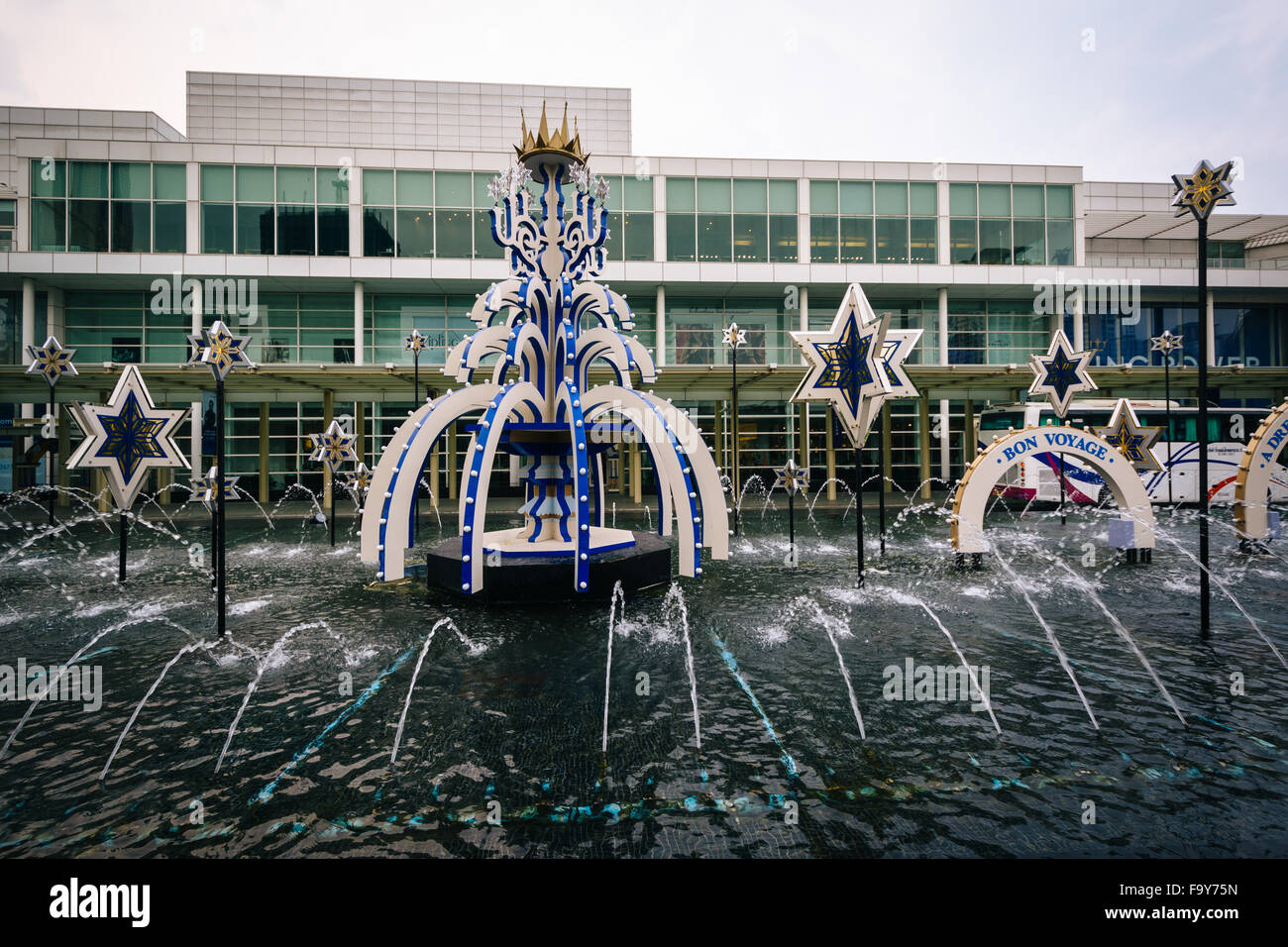 Brunnen an der König-Power-Komplex in Bangkok, Thailand. Stockfoto