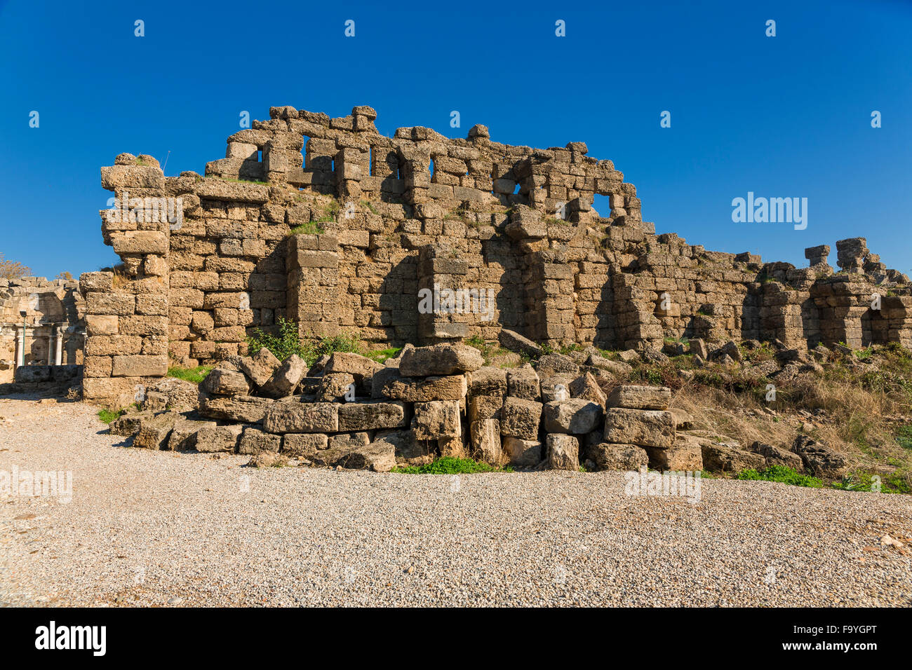 Ruinen in Side, Türkei Stockfoto