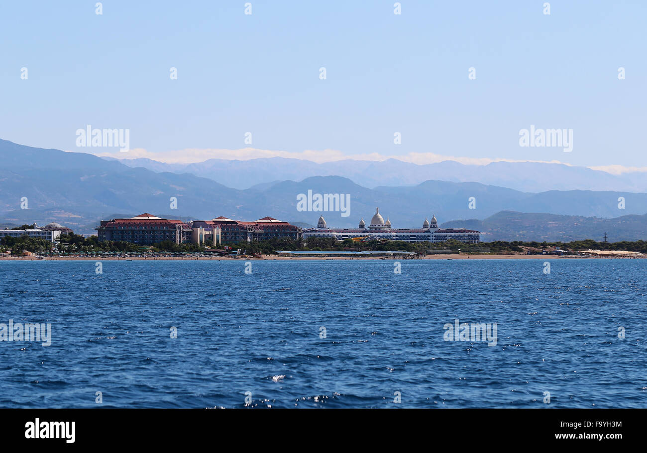 Schönen Blick aufs Meer Landschaft der Küste in der Türkei Stockfoto