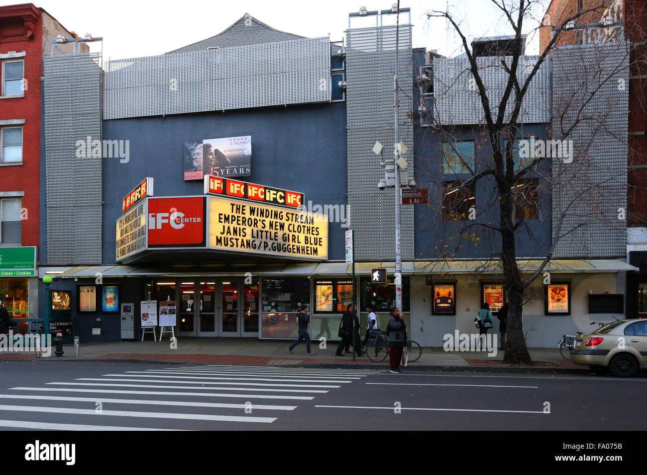 IFC Center, 323 6th Ave, New York, NY. aussen Storefront eines Films Haus in der Nähe von Greenwich Village in Manhattan. Stockfoto