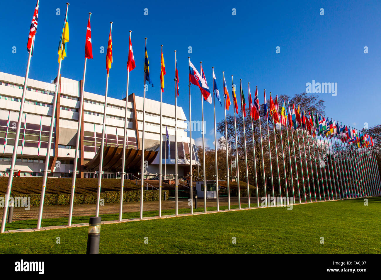 Gebäude der Europarat, Straßburg, Elsass, Frankreich Stockfoto