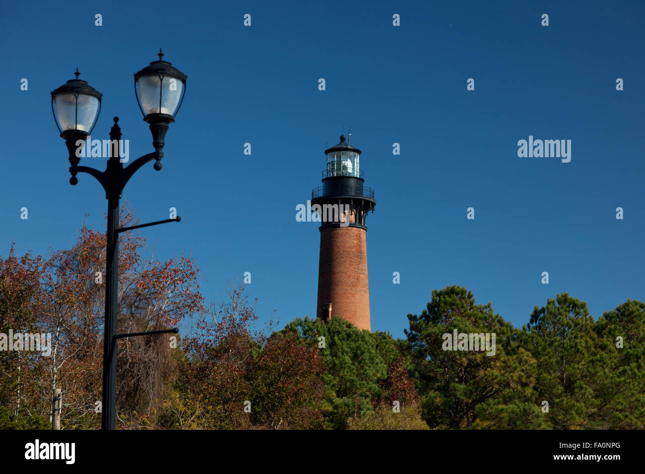 Currituck Beach Lighthouse in Corolla, North Carolina in den Outer Banks Stockfoto