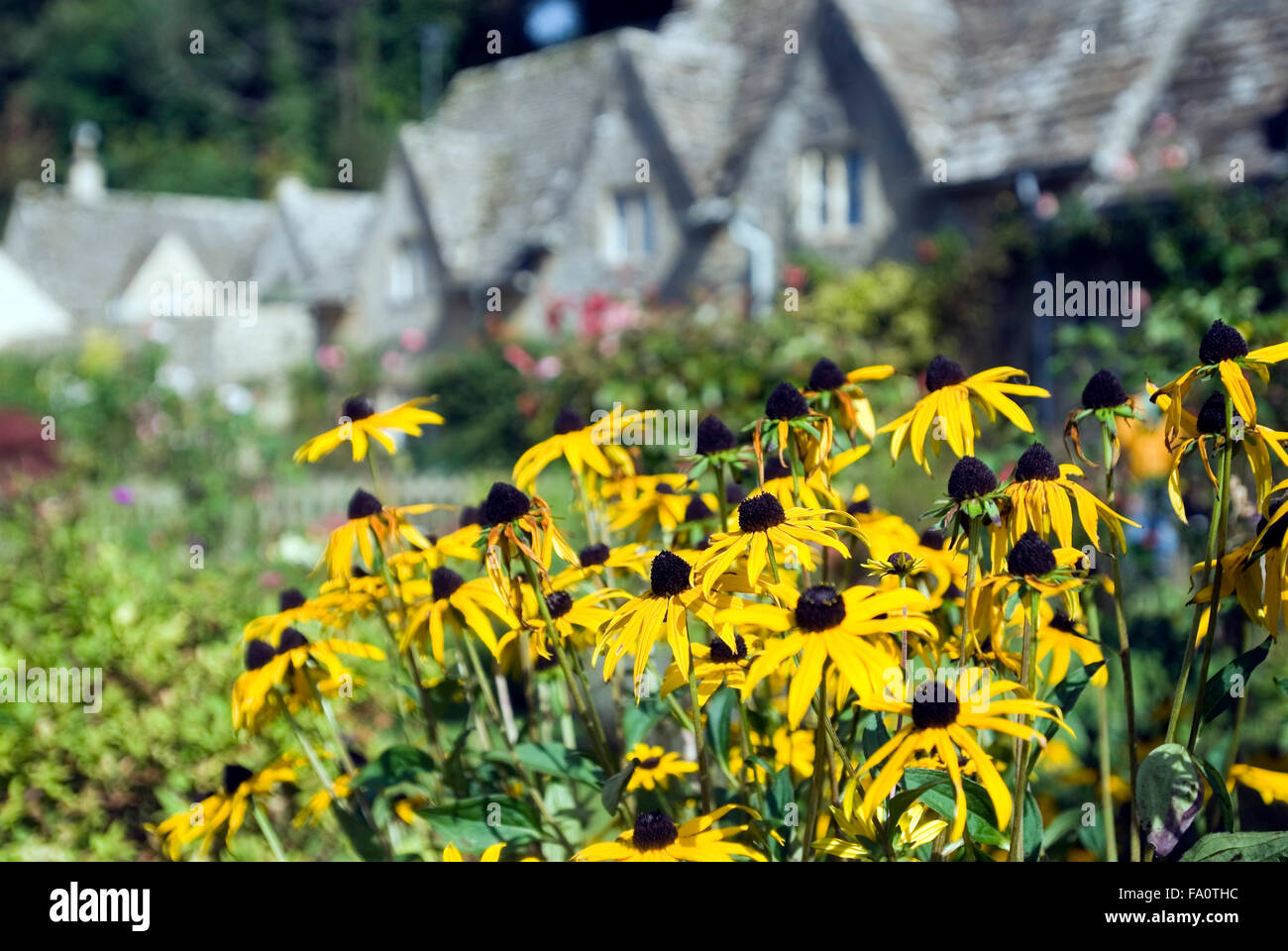 Arlington Row in Bibury, Gloucestershire, Cotswolds, England, Großbritannien, Europa Stockfoto
