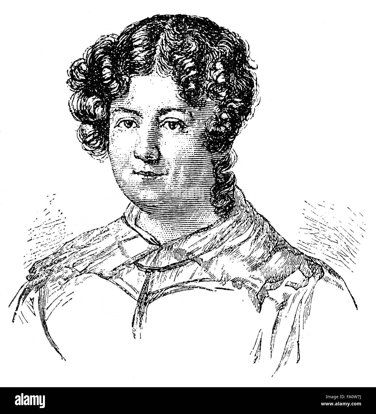 Marianne von Willemer oder Marianne Jung, 1784-1860, österreichische Schauspielerin und Tänzerin Stockfoto