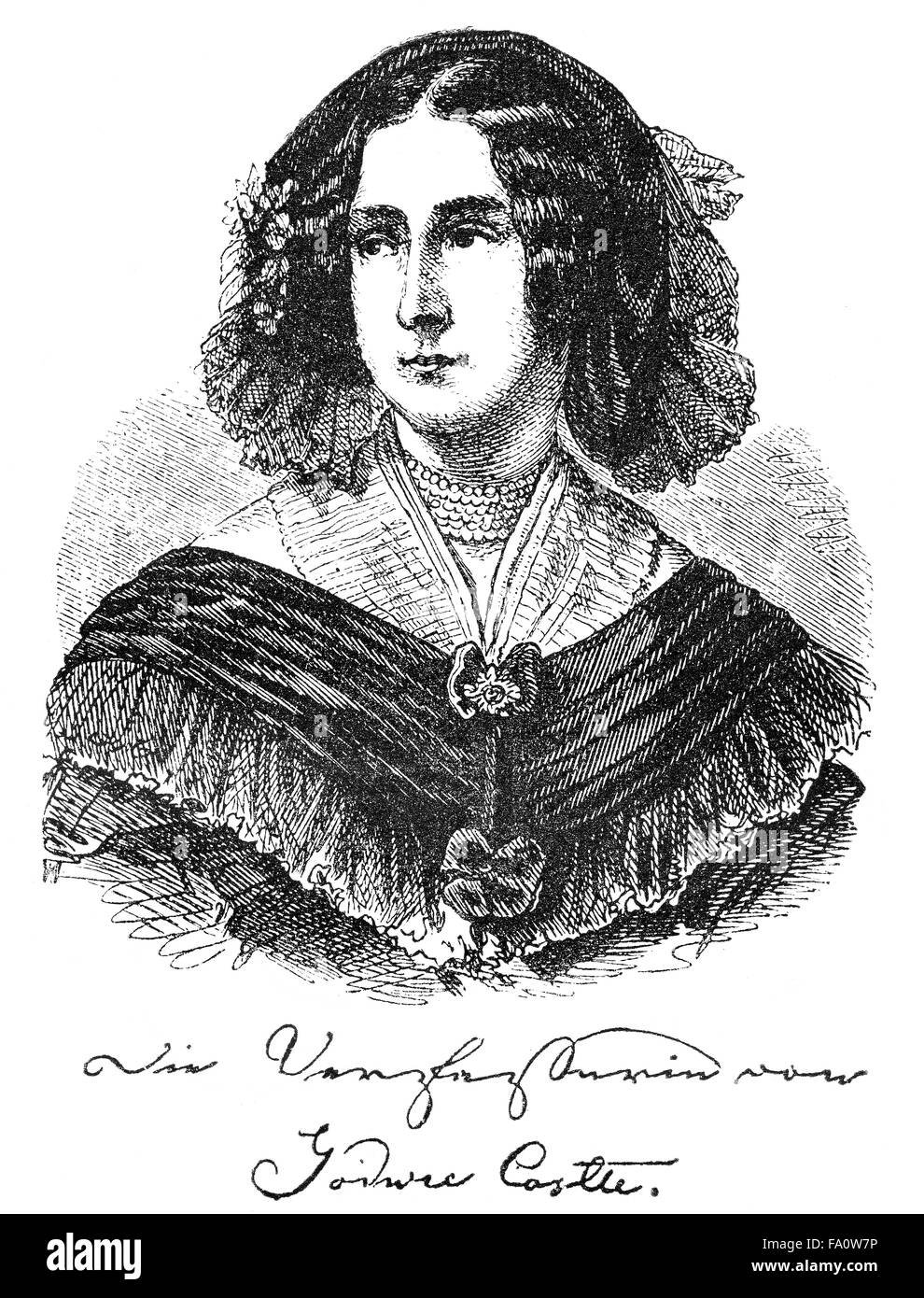 Henriette von Paalzow, geb. Wach, 1788-1847, ein deutscher historischer Schriftsteller, Stockfoto