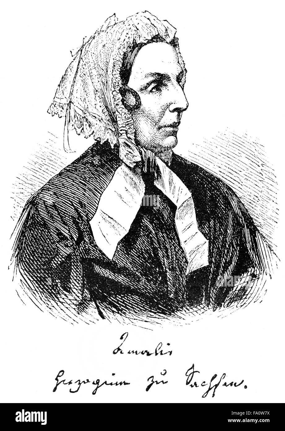 Amalie von Sachsen oder Amalie Heiter oder A. Serena, 1794-1870, Prinzessin von Sachsen, Komponist, Autor von Theaterstücken und Komödien Stockfoto
