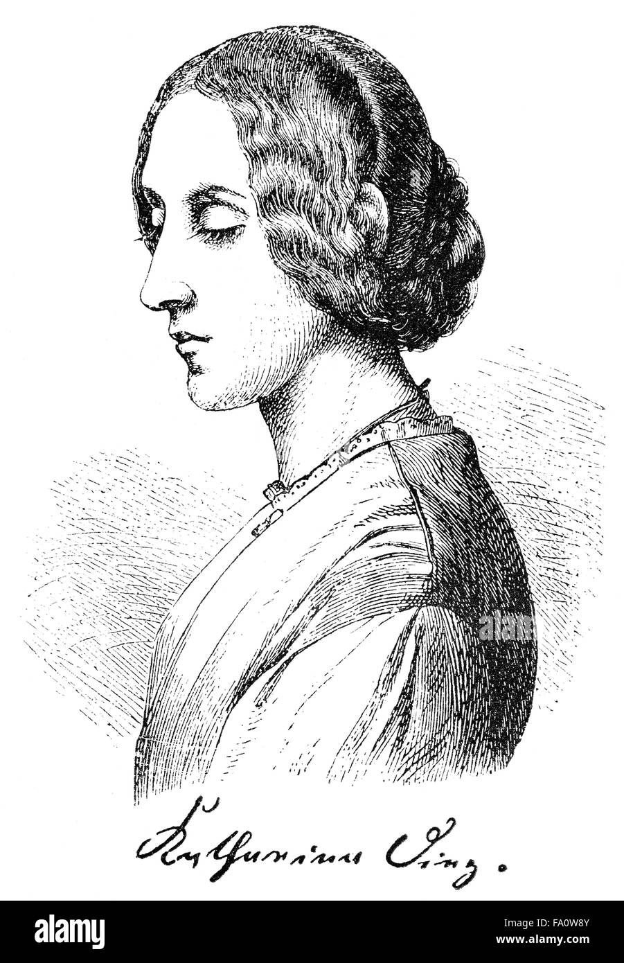Katharina Diez, 1809-1882, ein deutscher Schriftsteller, Stockfoto