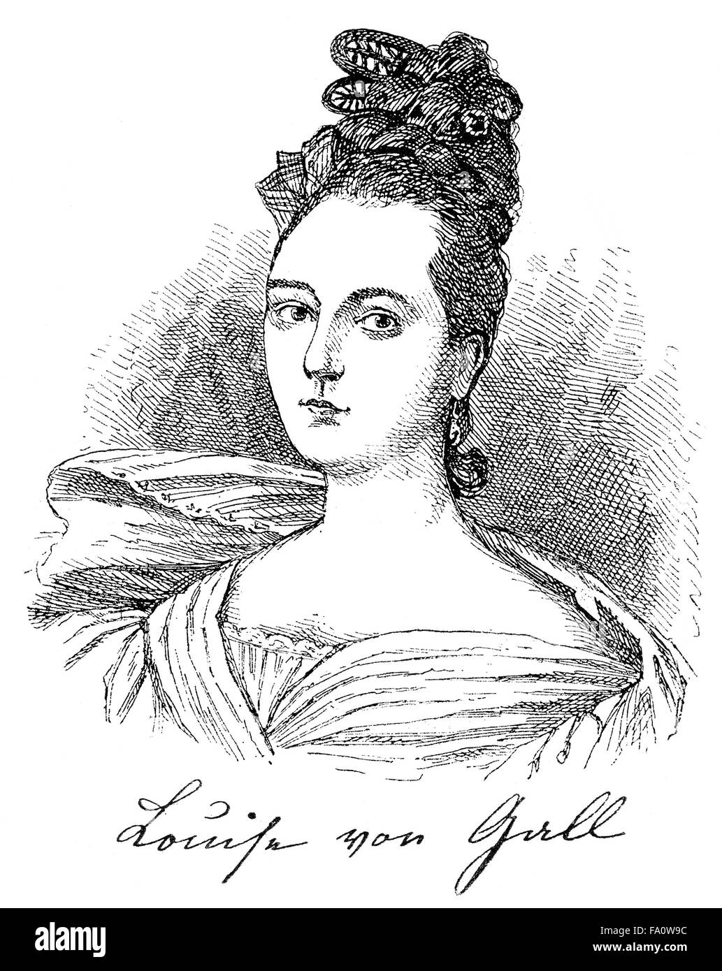 Louise von Gall, 1815-1855, deutscher Schriftsteller und Gesellschaftskritiker Stockfoto