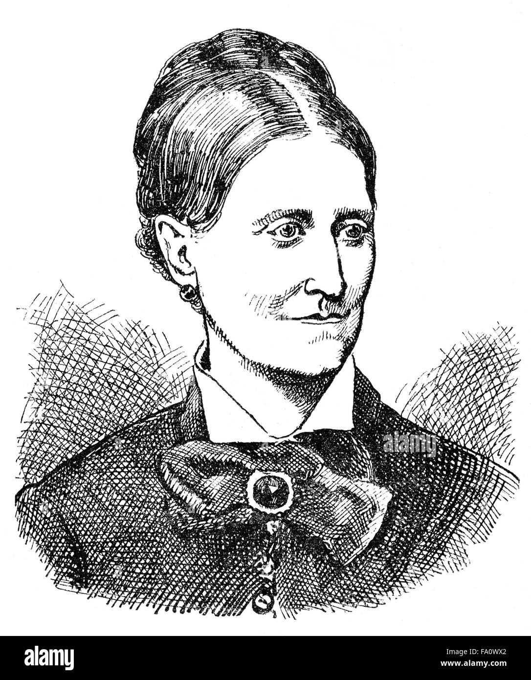 Leopoldine Emilie Ernestine Tegtmeyer, 1827-1903, deutscher Schriftsteller Stockfoto