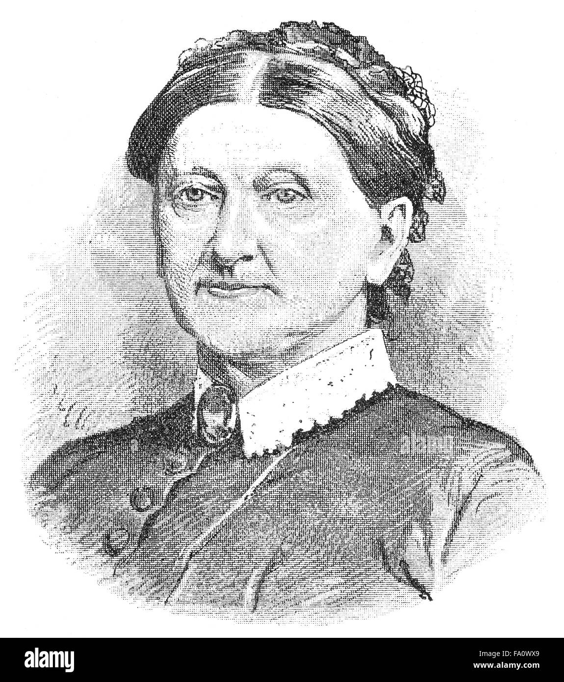 Franziska von Fritsch, 1828-1904, deutscher Schriftsteller, Stockfoto