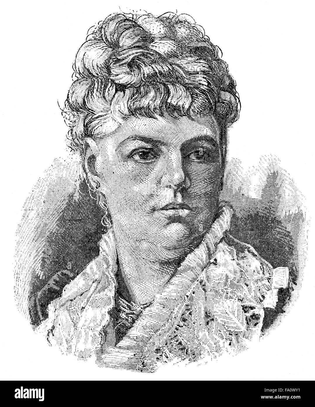 Wilhelmine von Hillern, 1836-1916, eine deutsche Schauspielerin und Schriftstellerin, sterben Geyer-Wally, Stockfoto