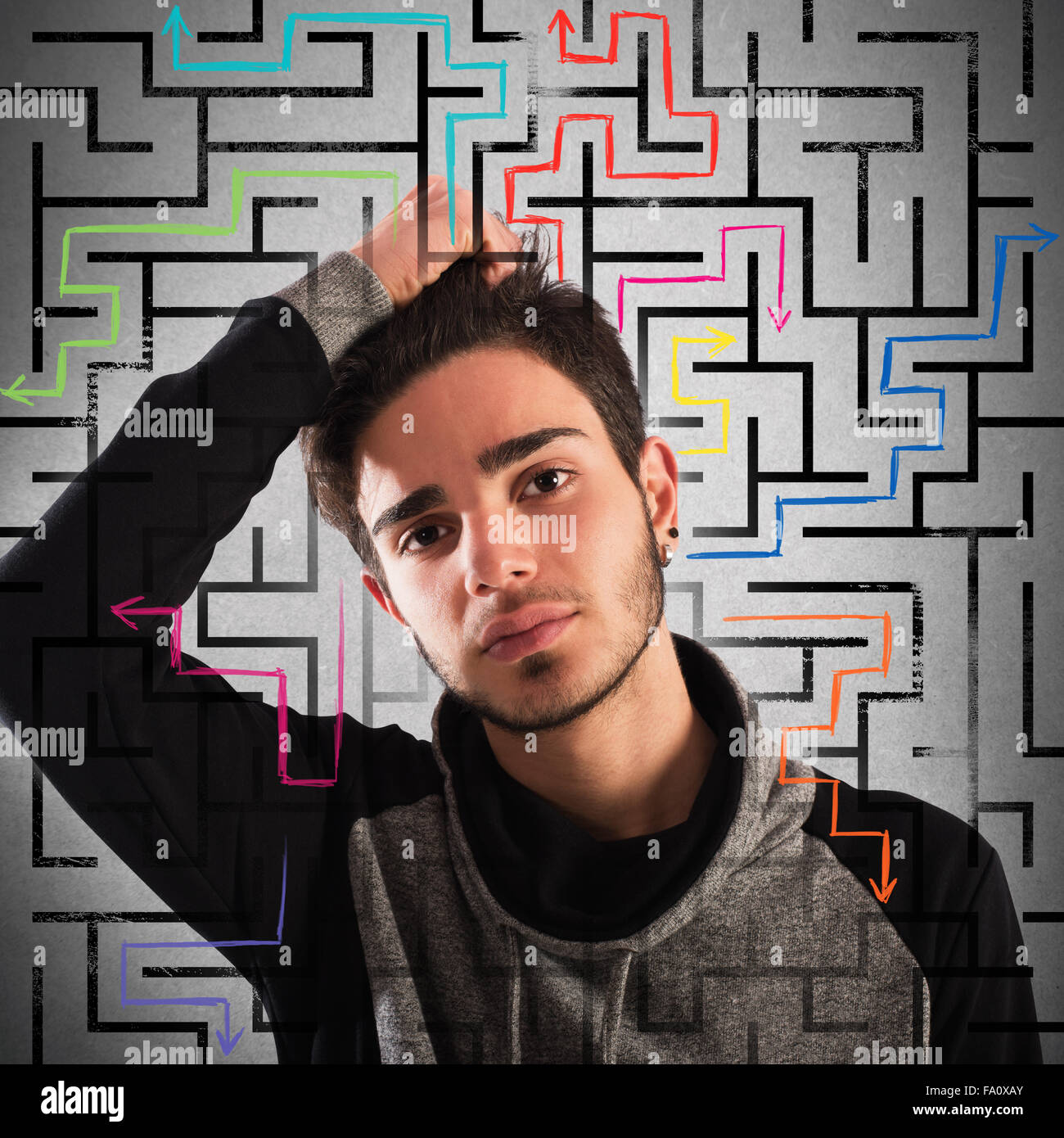 Nachdenklich teenager Stockfoto