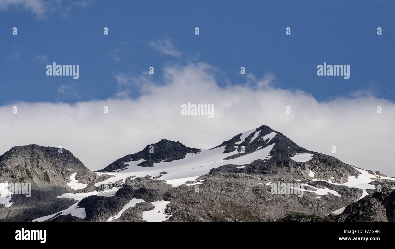 Verschneite Mountain Tops In Alaska #1 Im Glacial Bay National Park Stockfoto