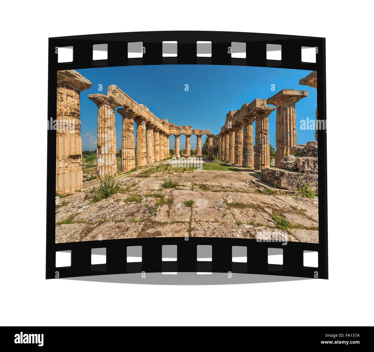 Tempel der Hera wurde ca. 470 bis 450 v. Chr. gebaut. Der Tempel gehört zu den archäologischen Stätten von Selinunte, Sizilien, Italien, Europa Stockfoto
