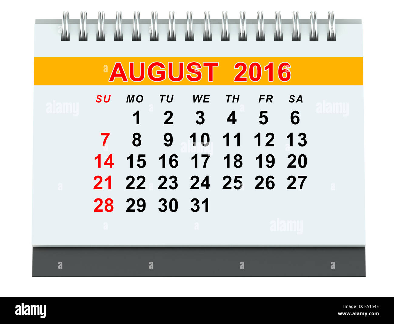 August kalender -Fotos und -Bildmaterial in hoher Auflösung – Alamy