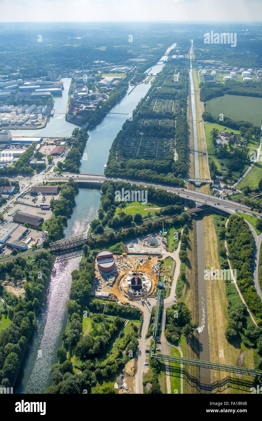 ökologischen Umbau des Emschersystems, zentralisierte Abwasser Kanalisation im Ruhrgebiet, Pumpwerk Emscher Stockfoto