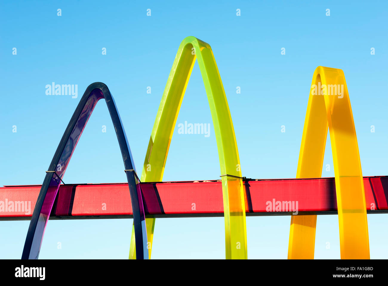 Surfhenge (von Malcolm Jones). Imperial Beach, Kalifornien, USA. Stockfoto