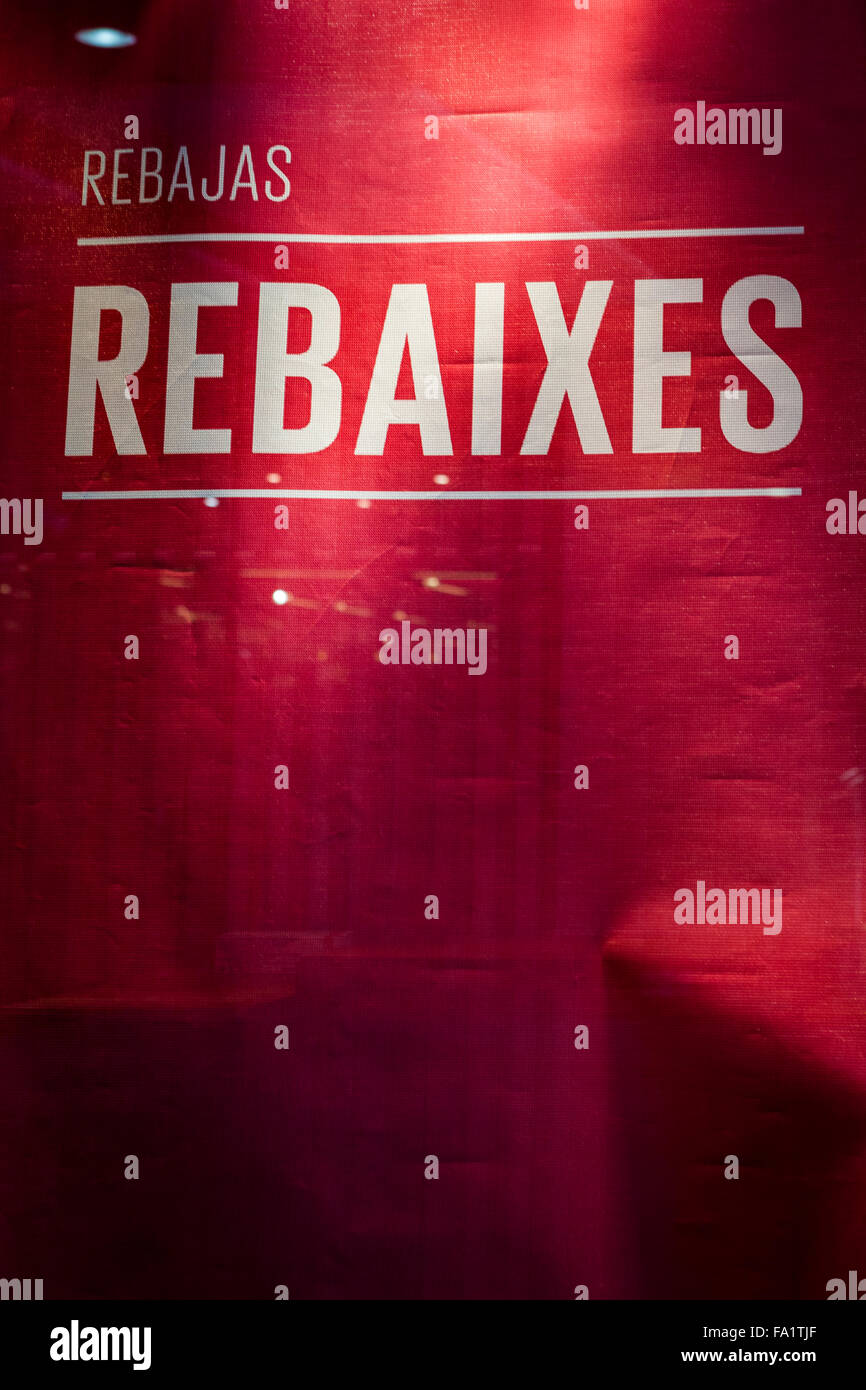 Verkauf in Andorra Stockfoto