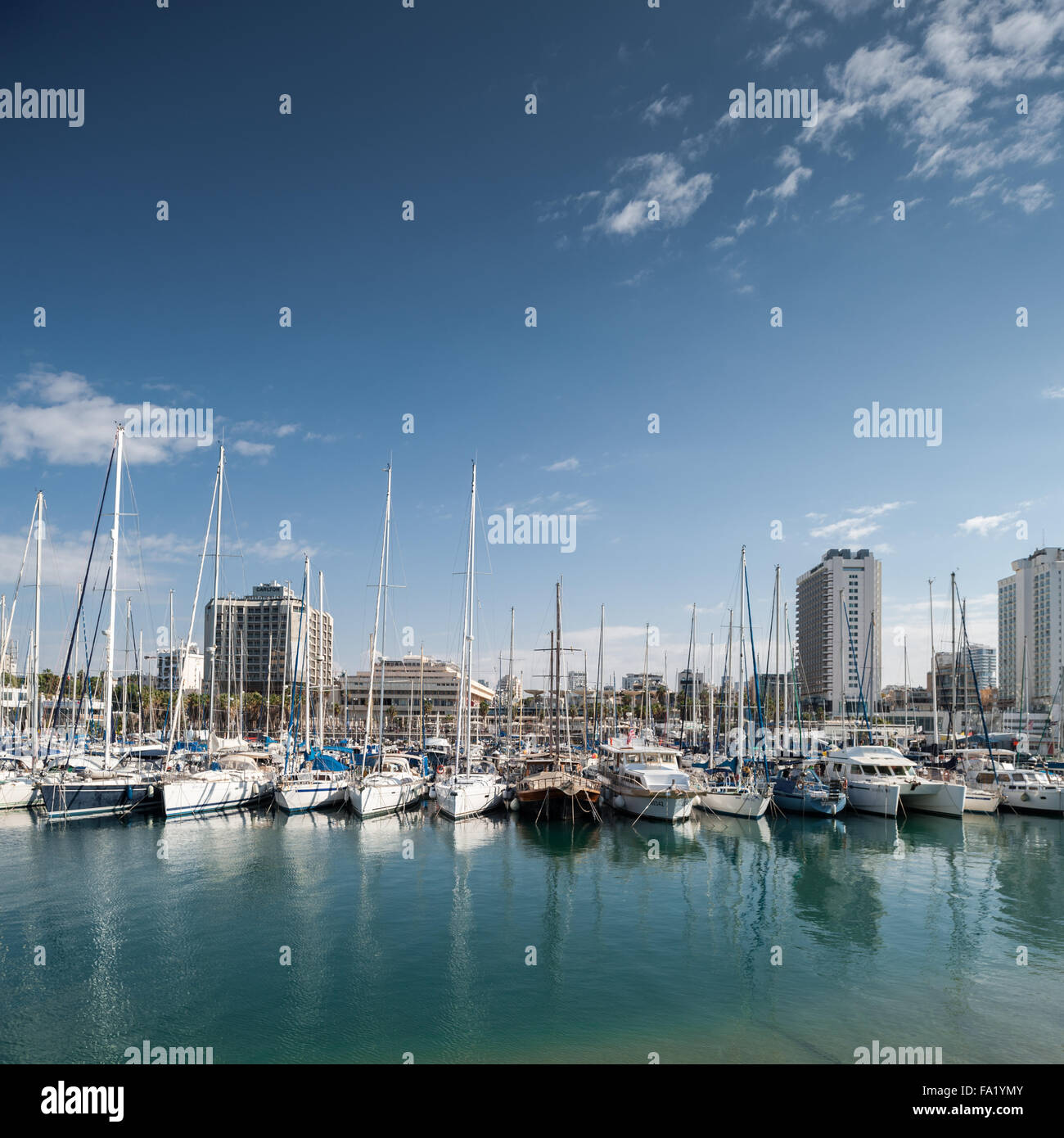 Israel, Tel Aviv, marina Stockfoto