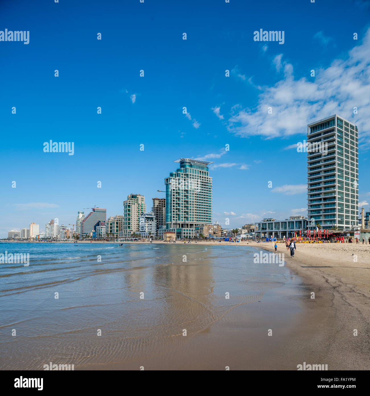 Israel, Tel Aviv, Stadtbild - Strand Stockfoto