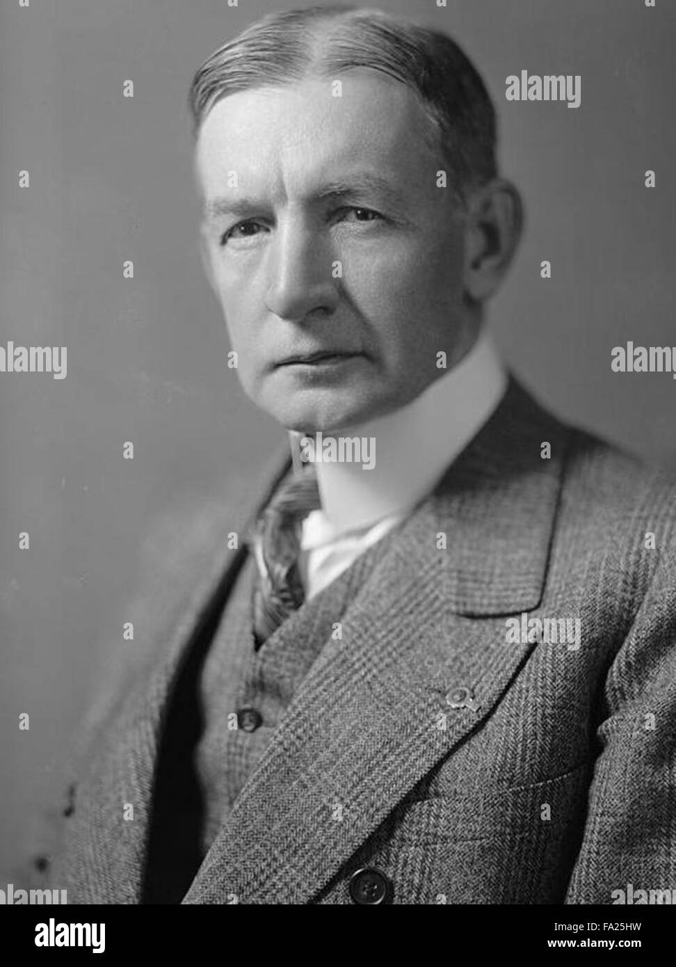 Charles Gates Dawes, US-amerikanischer Bankier und Politiker und militärischer General, 30. Vizepräsident der Vereinigten Staaten (1925 – 1929) war. Stockfoto