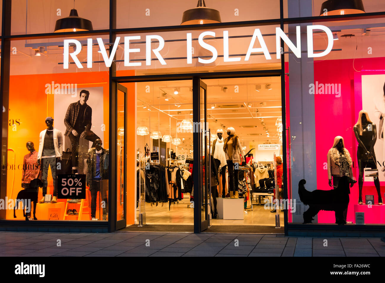 River Island Store in Hereford, Großbritannien. Stockfoto
