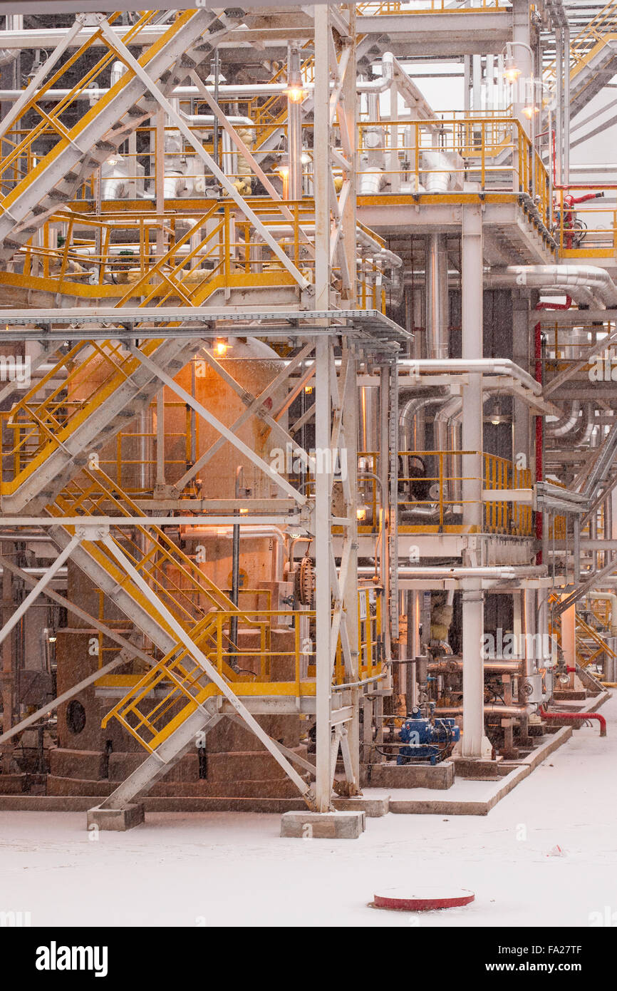 Industriebau Kraftstoff petrochemische Produktionsanlage Stockfoto