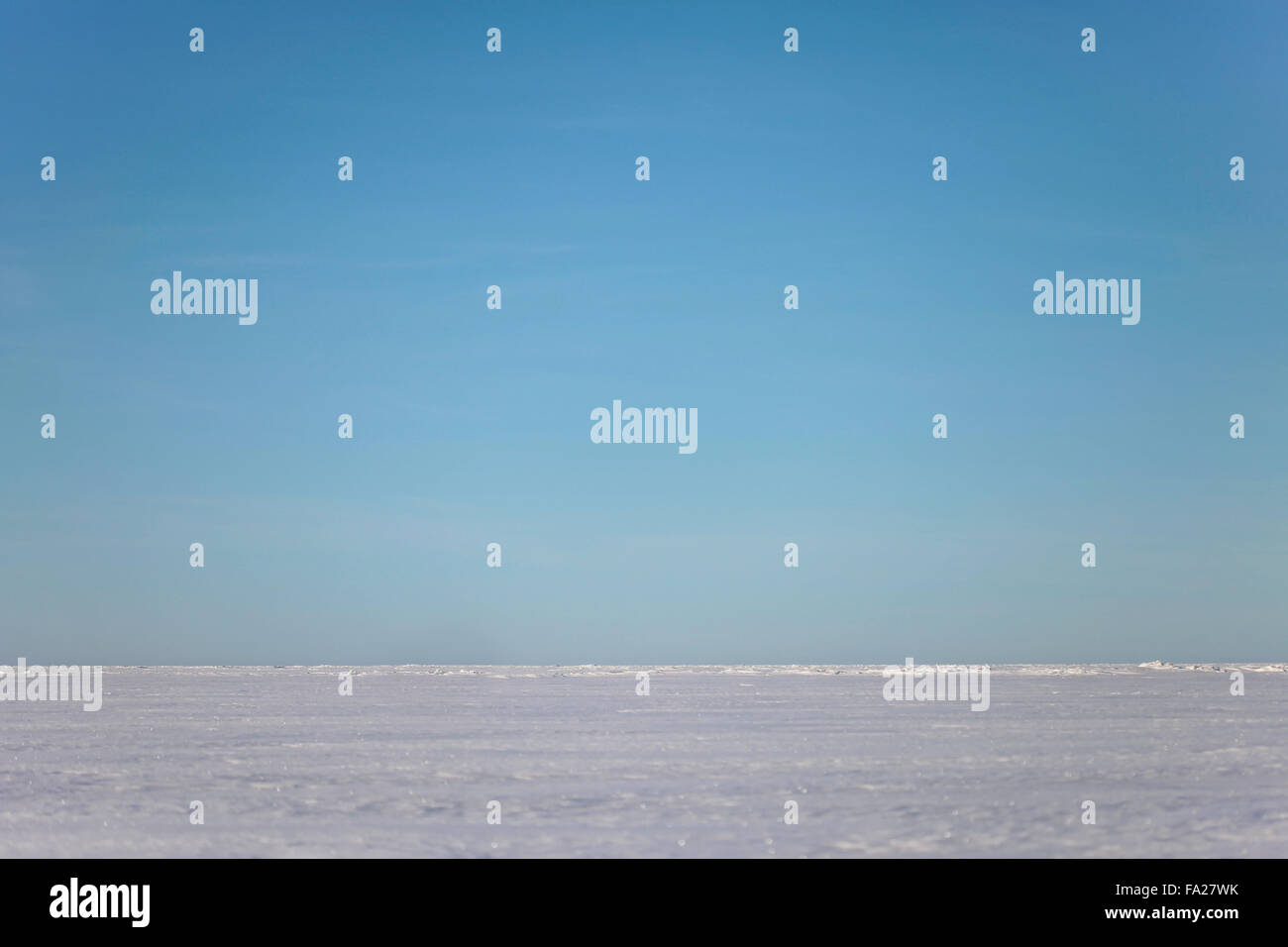 Schnee, Eis-Ebene und die arktischen Himmel Landschaft Stockfoto