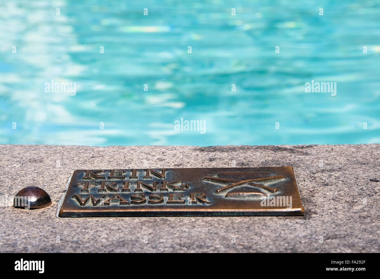 Melden Sie sagen: "das Wasser nicht trinken" Stockfoto