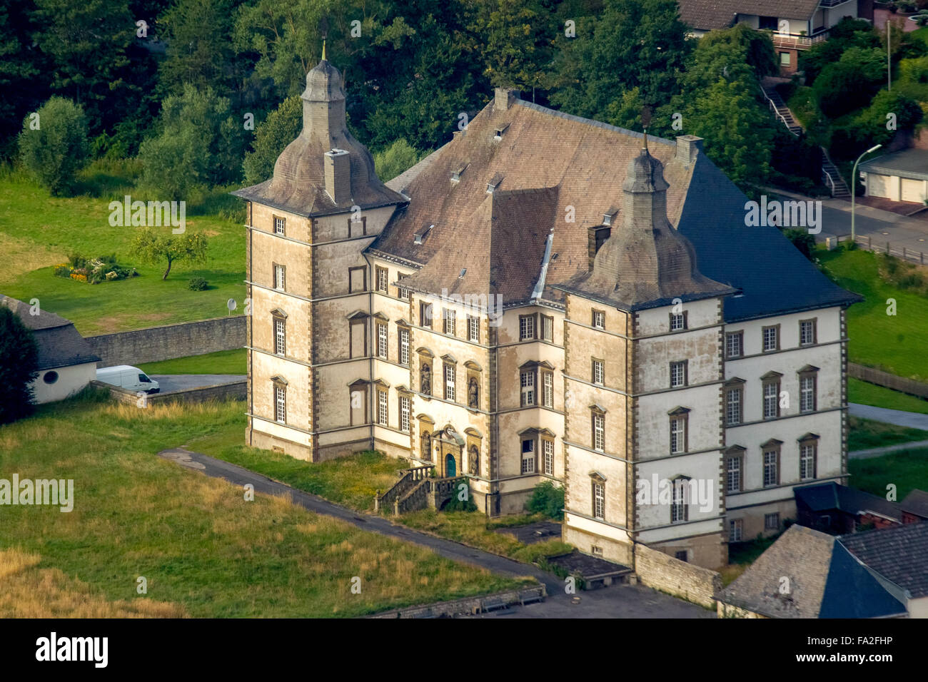 Luftaufnahme, Schloss Sichtigvor, Deutscher Orden kommen in Mülheim Sichtigvor, Deutschordenskommende Mülheim in Sichtigvor, Deutsch Stockfoto