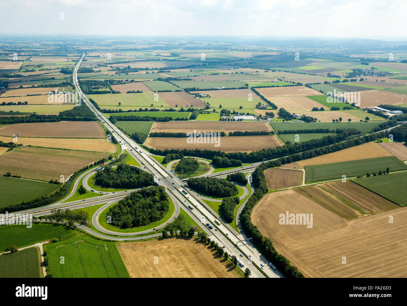 Luftbild Ackerland Landwirtschaft Autobahnkreuz A44 Und A445 Im Luftbild Ackerland Landwirtschaft Autobahnkreuz A44 Und A445 Im