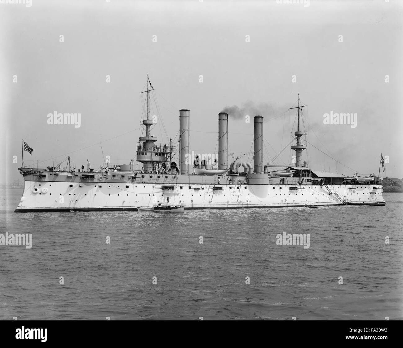 USS Brooklyn, um 1900 Stockfoto