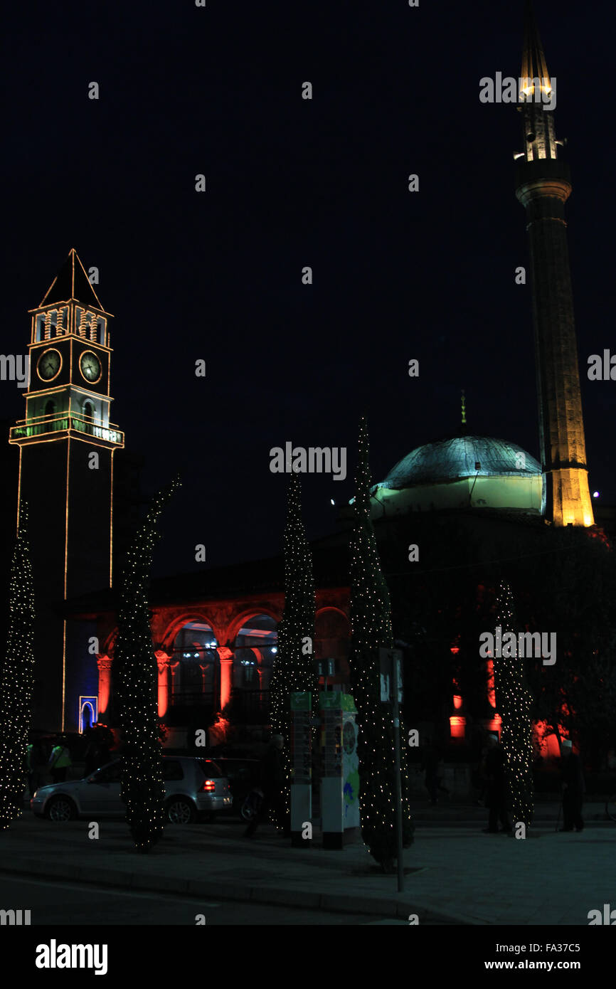 Weihnachtszeit in Tirana, Albanien Stockfoto