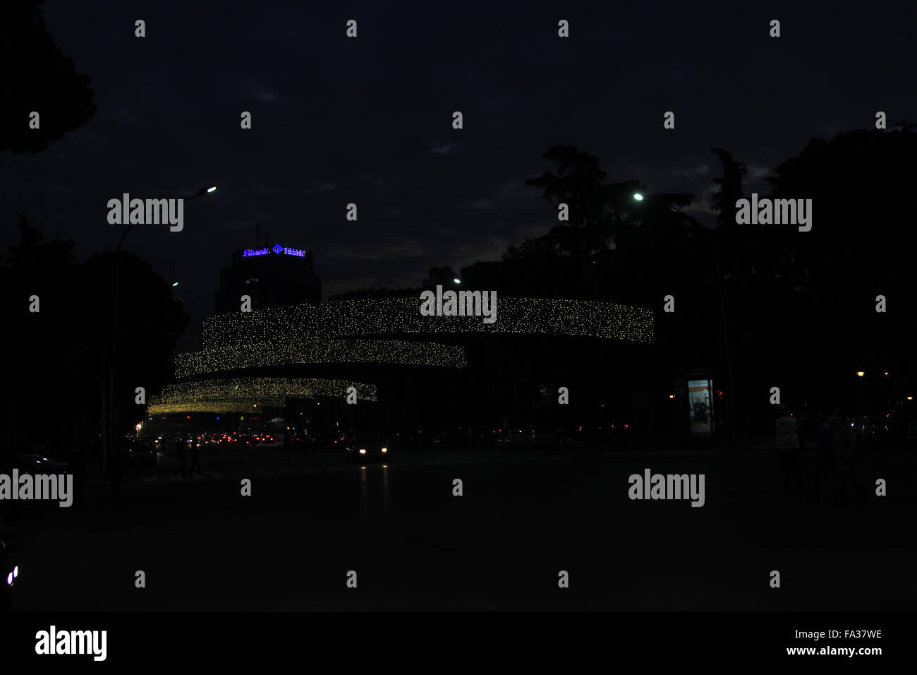 Weihnachtszeit in Tirana, Albanien Stockfoto