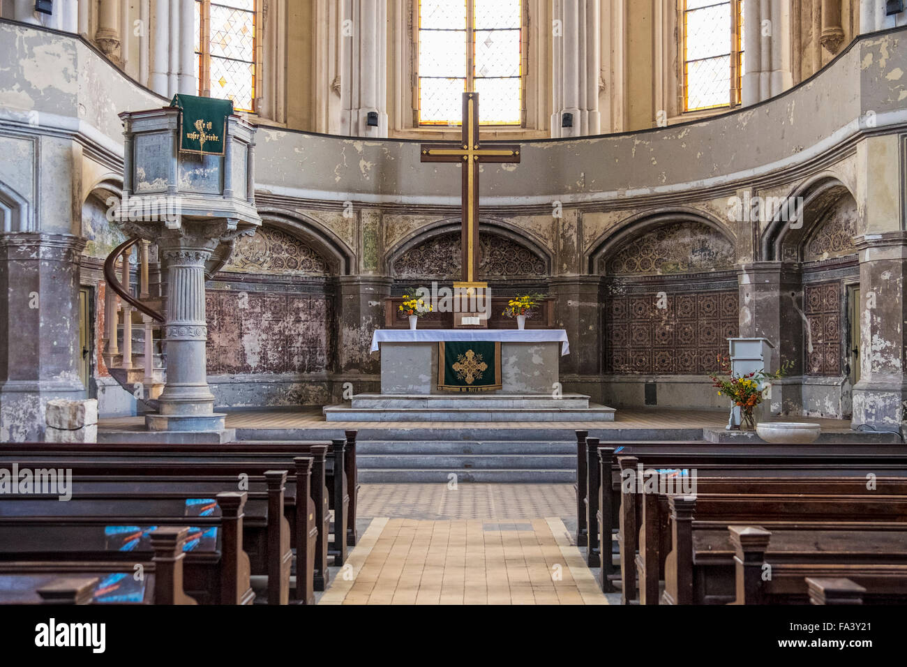 Zionskirche, neoromanische Stil Zionskirche Innenraum mit