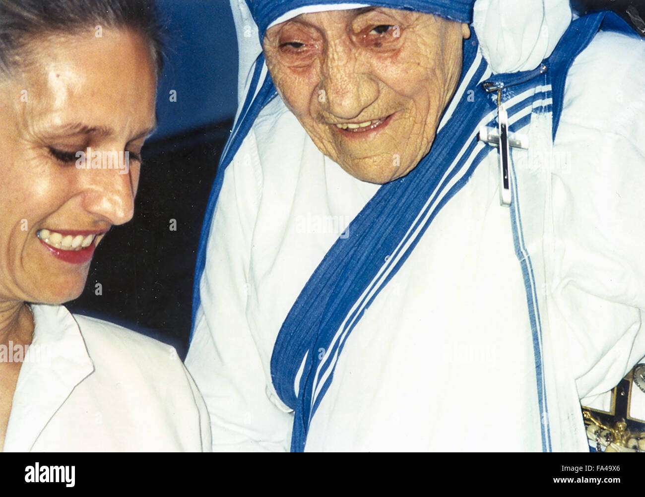 Mutter Teresa und Fotografin Linda Schaefer in Kolkata, Indien Stockfoto