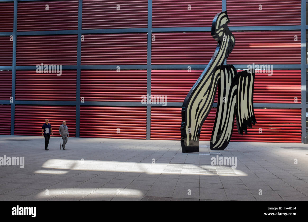 Lichtenstein Pinselstrich Bildhauerei an das Museum Reina Sofia in Madrid Stockfoto