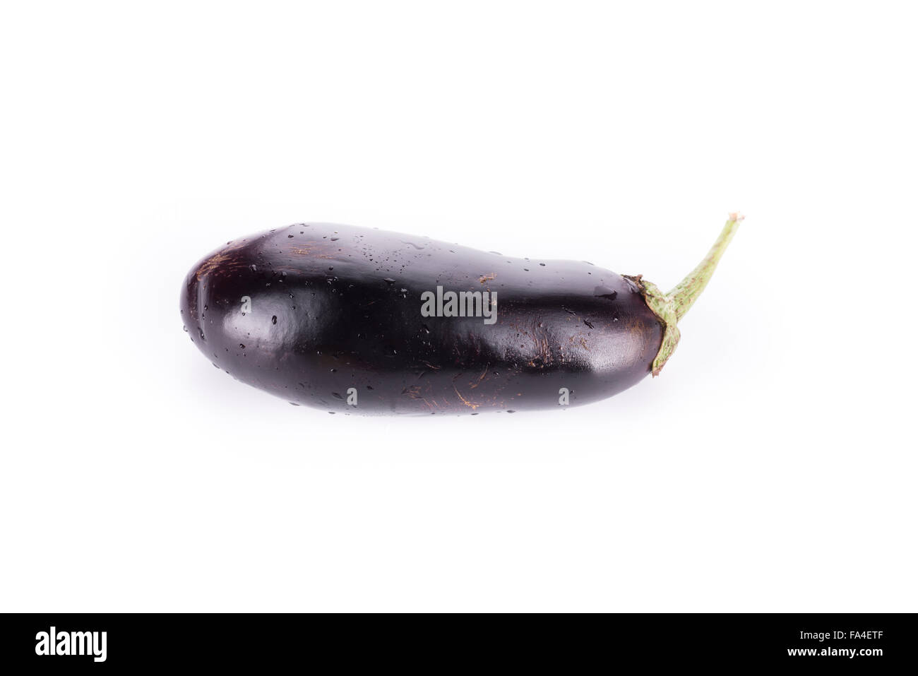 Eine frische Auberginen isoliert auf weißem Hintergrund Stockfoto