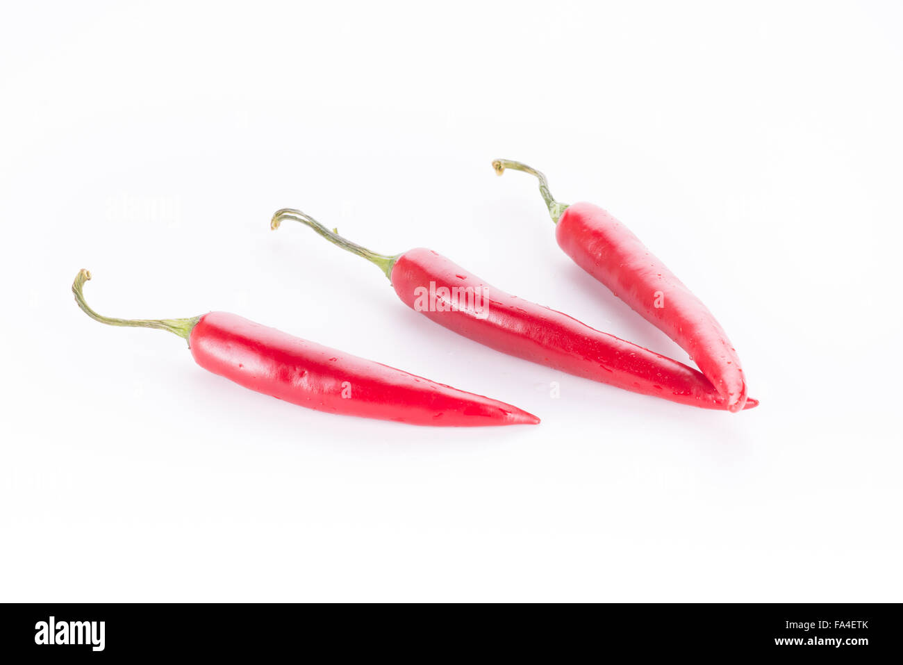 Chili auf weißem Hintergrund Stockfoto