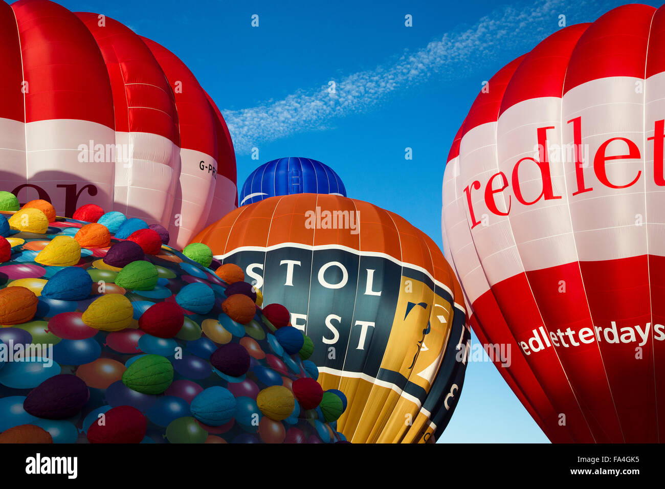 Heißluftballons in Bristol International Hot Air Balloon Fiesta 2015 Stockfoto