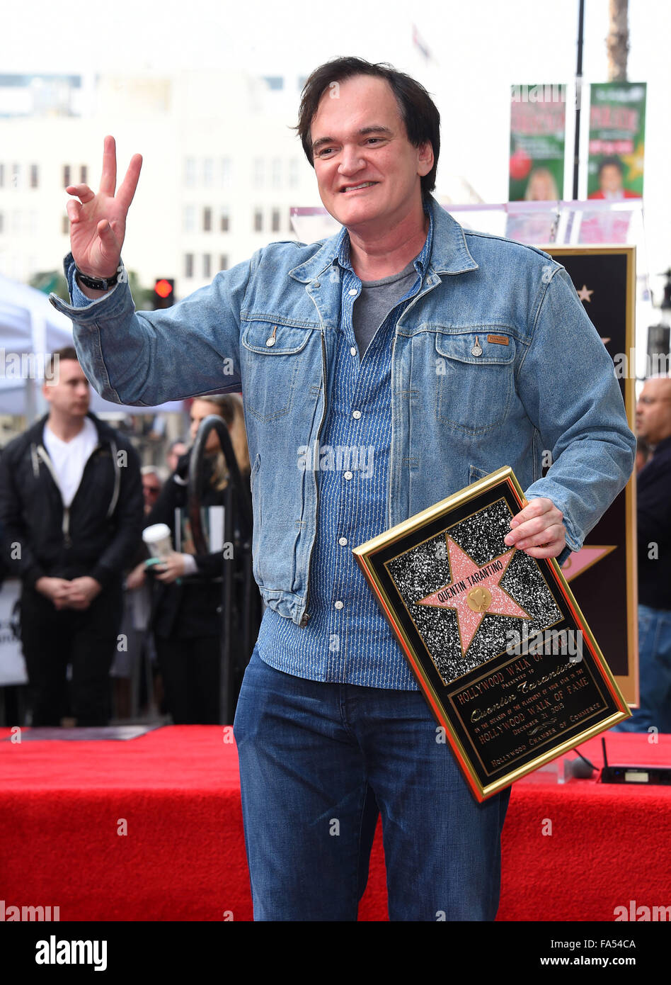 Hollywood, Kalifornien, USA. 21. Dezember 2015. Quentin Tarantino als dem Walk of Fame ehrt Quentin Tarantino auf Hollywood Blvd. Kredit: Lisa O'Connor/ZUMA Draht/Alamy Live News Stockfoto
