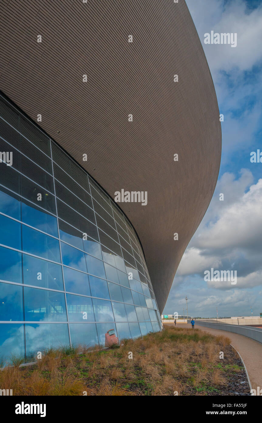 London Aquatics Centre, Queen Elizabeth Olympic Park Stratford, London – architektonisches Wahrzeichen von Zaha Hadid Architects: Phillip Roberts Stockfoto