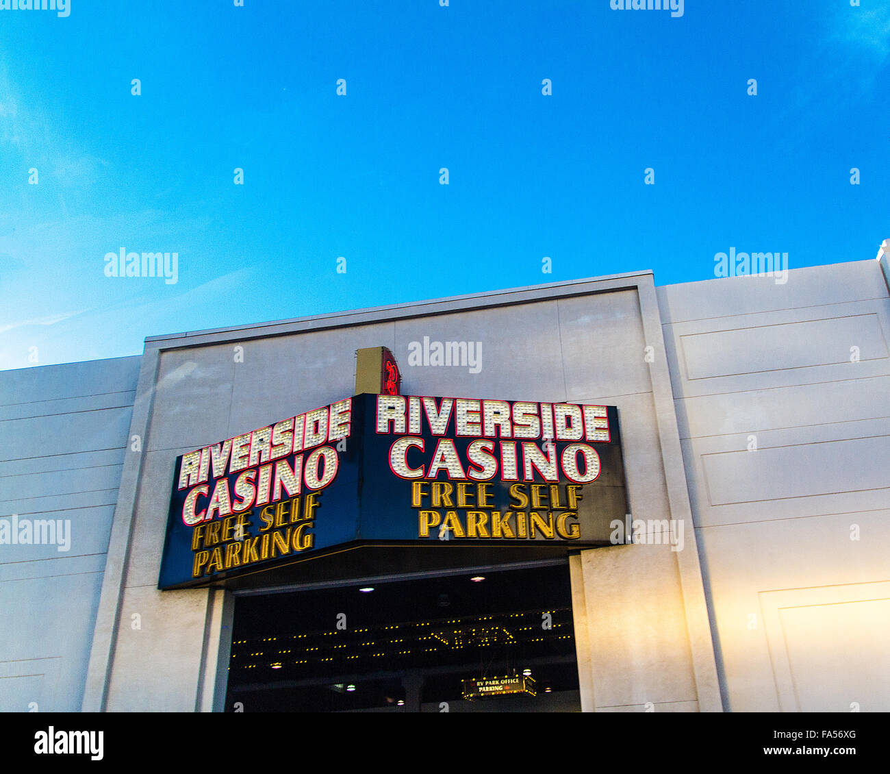 Das Riverside Casino Parkhaus Stockfoto