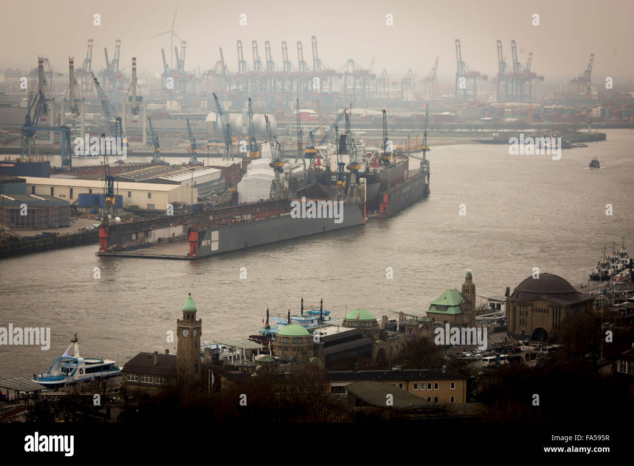 Der Hamburger Hafen, Deutschland Stockfoto