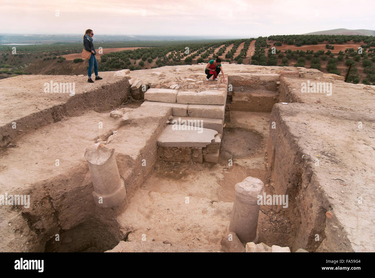 Römischen iberischen Stadt von Castulo, Linares, Provinz Jaen, Region von Andalusien, Spanien, Europa Stockfoto