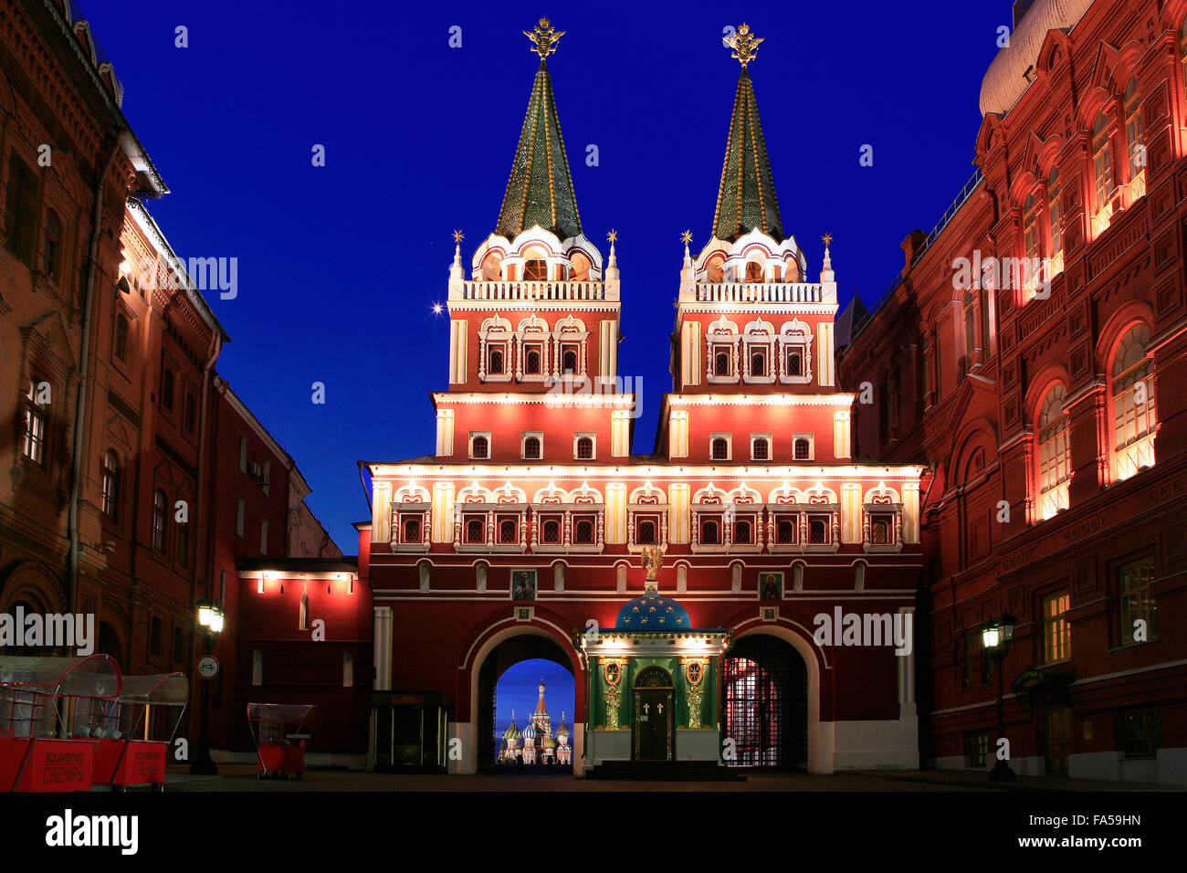 Die iberische Gate (Auferstehung Tor) und Iveron Kapelle in Moskau, Russland Stockfoto