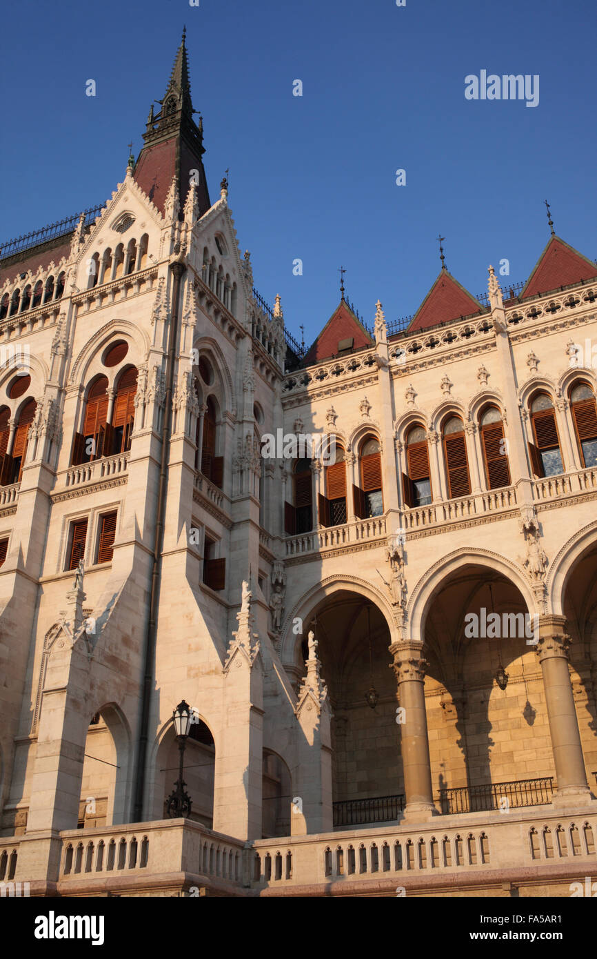 Das grandiose ungarischen Parlamentsgebäude in Budapest Stockfoto