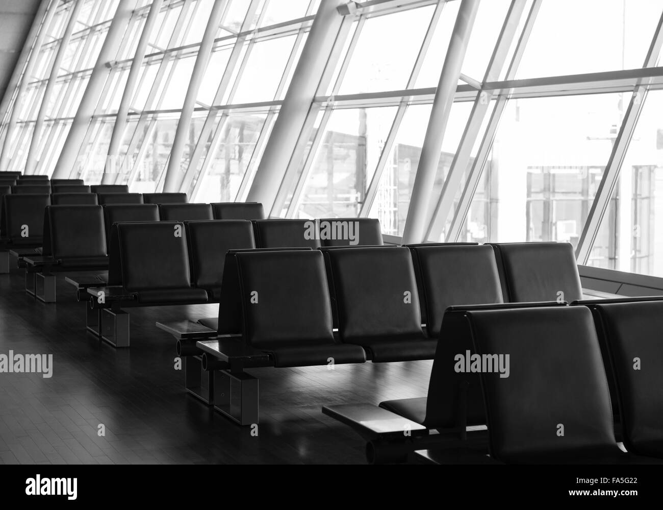 Sitzreihe in einem Flughafen terminal Stockfoto