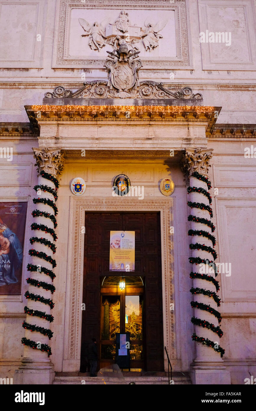 Weihnachten in Rom, Kirche San Salvatore in Lauro, Roma Stockfoto