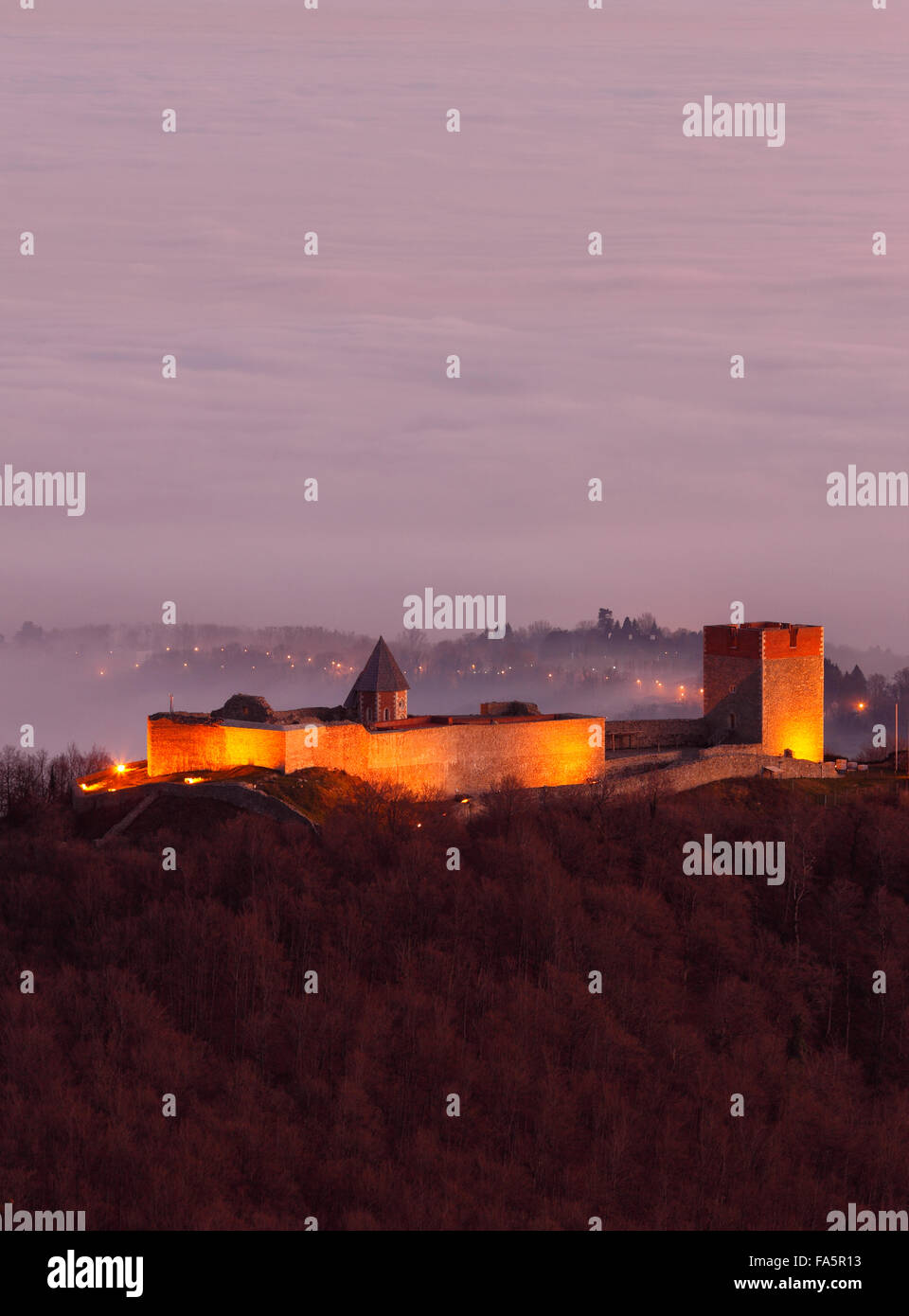 Festung Medvedgrad bei Hauptstadt Zagreb Stockfoto